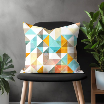 Mid Century Modern Pillow Cover, Abstract Euro Sham Cover, Boho Bedroom Throw Pillow Case, Modern Living Room Decoration