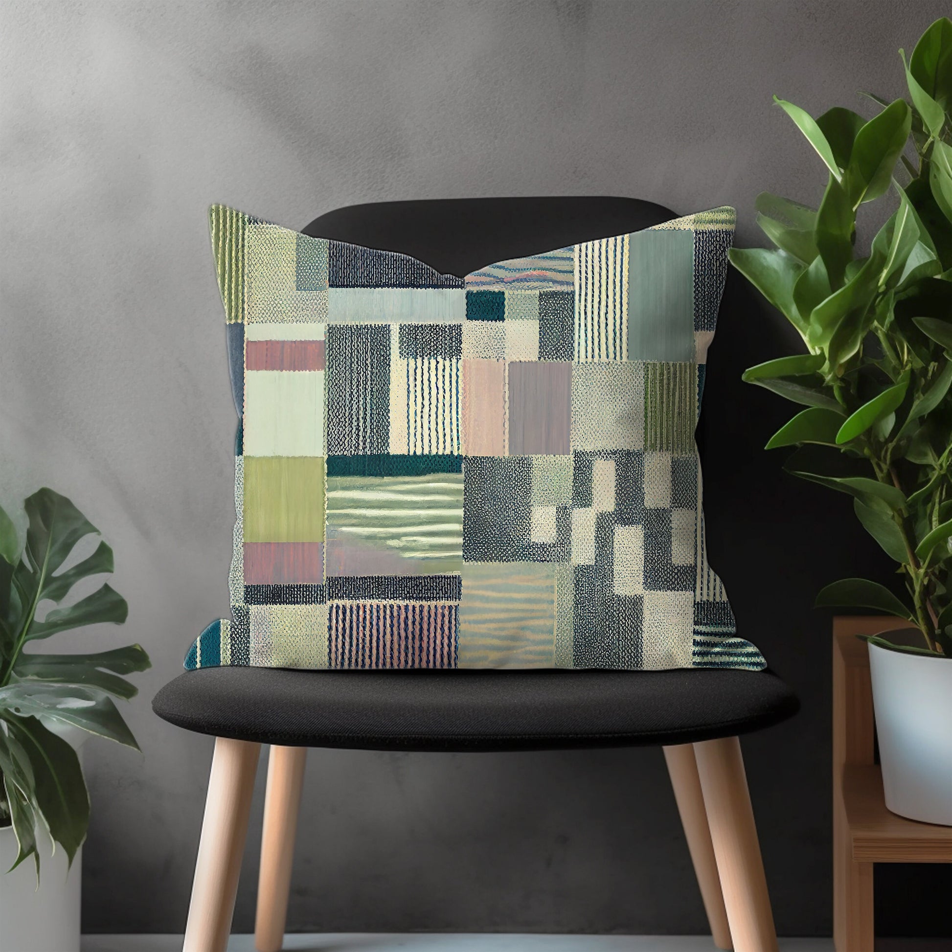 Mid Century Modern Pillow Cover, Abstract Euro Sham Cover, Boho Bedroom Throw Pillow Case, Modern Living Room Decoration