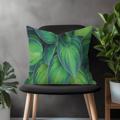 Green Botanical Flower Pillow Cover, Exotic Floral Euro Shams Cover, Modern Bedroom Throw Pillow Case, Boho Living Room Decoration