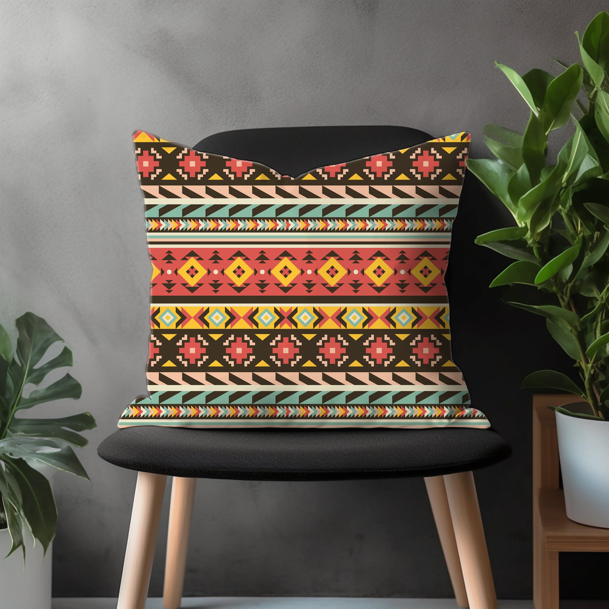 Ethnic Turkish Kilim Pillow Cover, Traditional Southwestern Farmhouse Decor, Aztec Bedroom Throw Pillow Case, Tribal Pattern Living Room