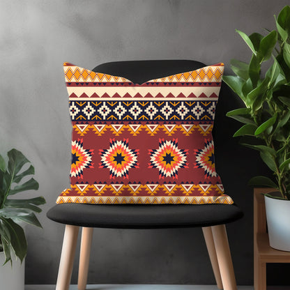 Ethnic Turkish Kilim Pillow Cover, Traditional Southwestern Farmhouse Decor, Aztec Bedroom Throw Pillow Case, Tribal Pattern Living Room