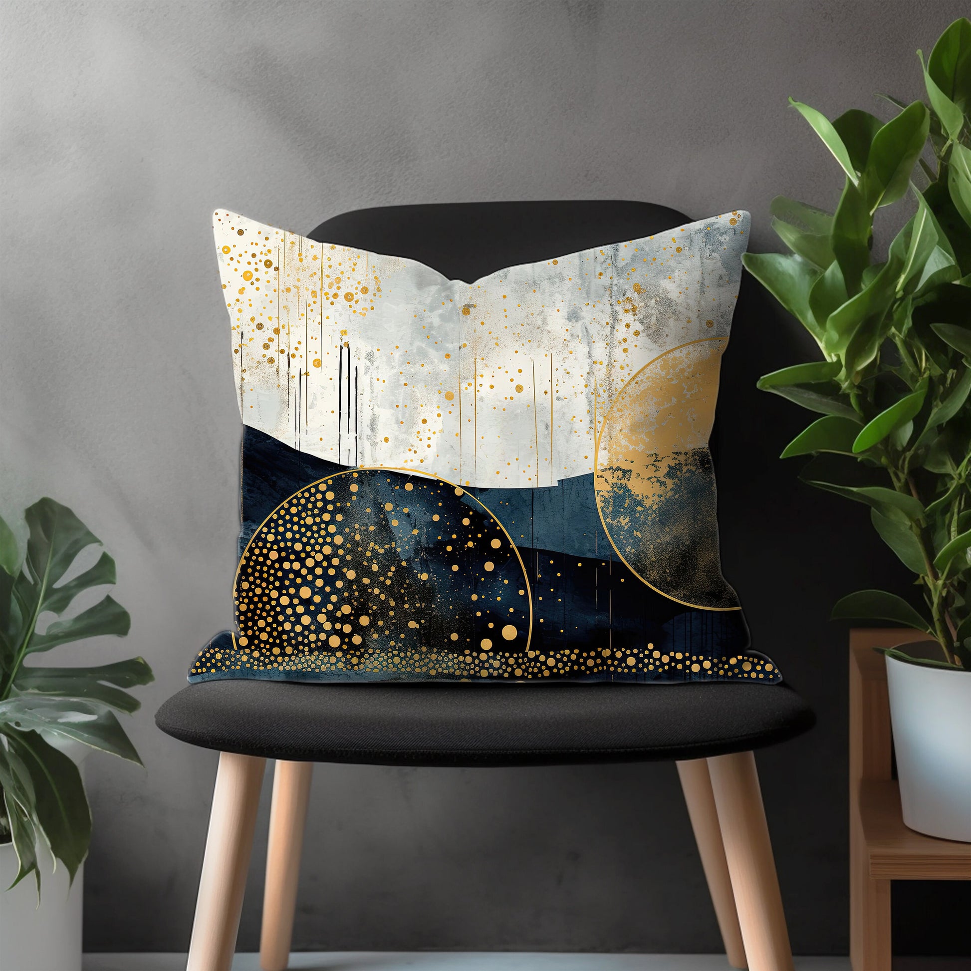 Landscape Pillow Cover, Boho Abstract Euro Sham Pillow Case, Colorful Living Room Decoration, Modern Bedroom Throw Pillow Case