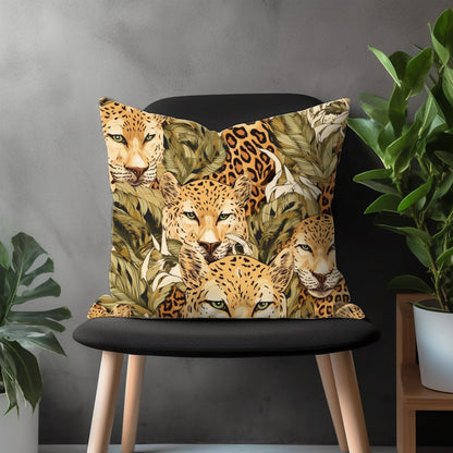 Tiger Pillow Cover, Safari Animal Euro Pillow Sham, Lion Couch Pillow Case, Jungle Bedroom Throw Pillow Cover, Wild Animal Living Room Decor