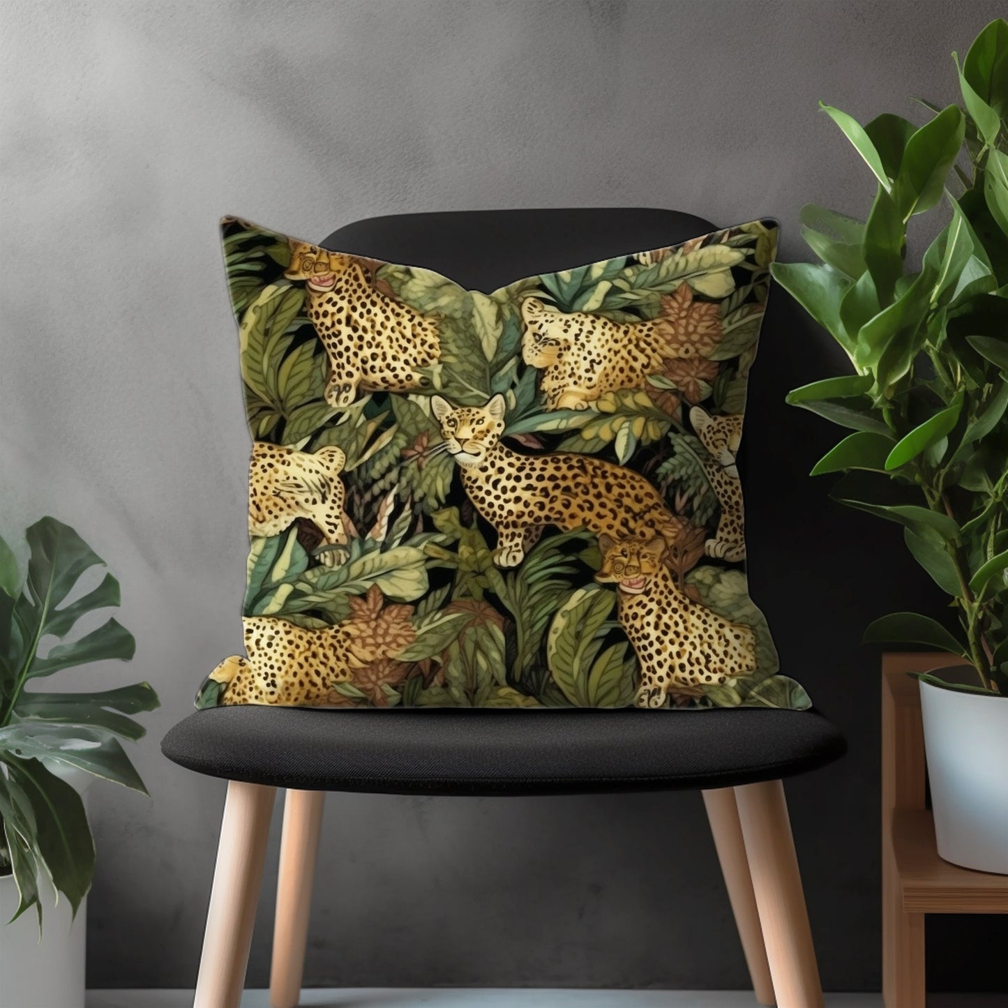 Tiger Pillow Cover, Safari Animal Euro Pillow Sham, Lion Couch Pillow Case, Jungle Bedroom Throw Pillow Cover, Wild Animal Living Room Decor