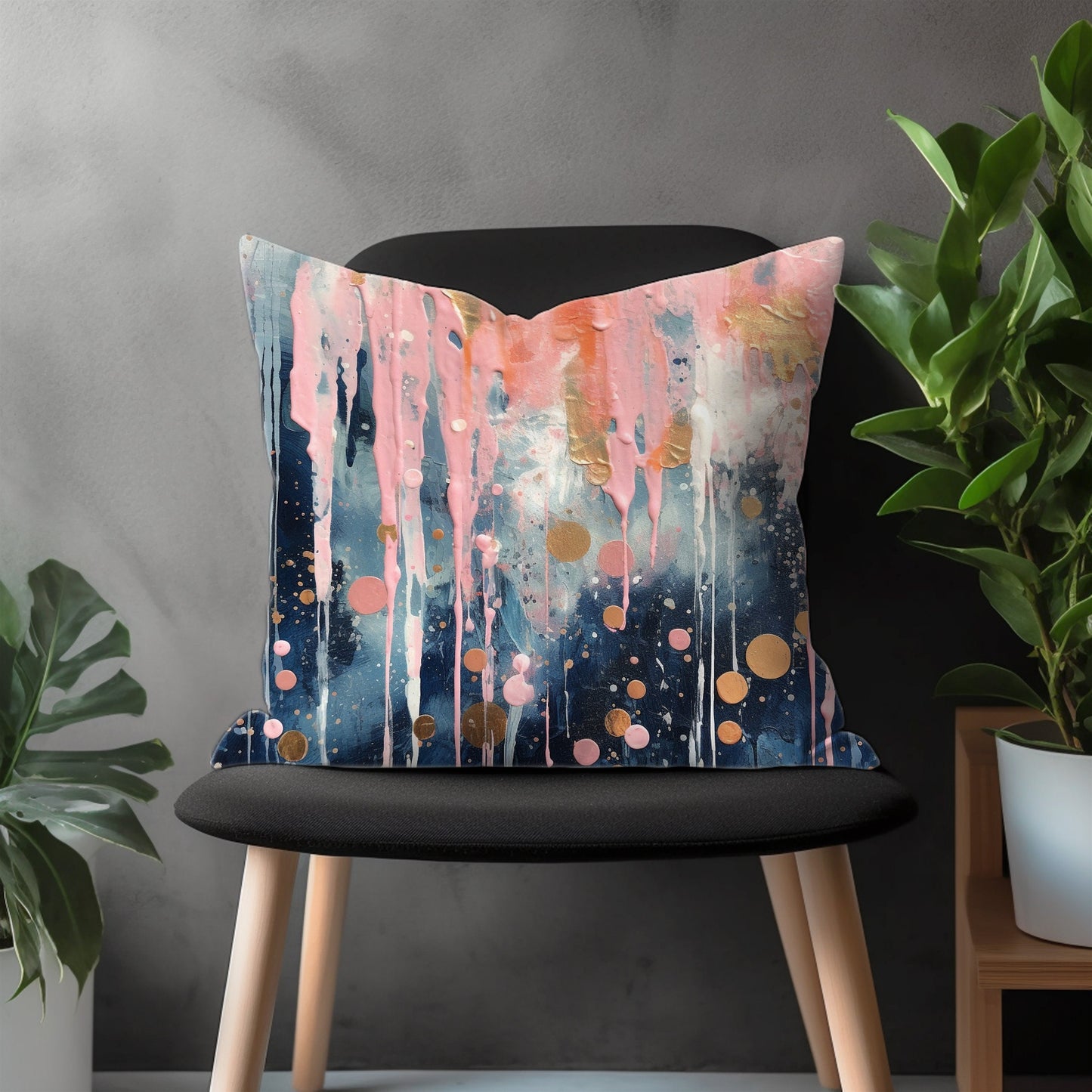 Boho Landscape Pillow Cover, Mountain View Euro Sham Pillow Case, Abstract Living Room Throw Pillow, Country House Decor