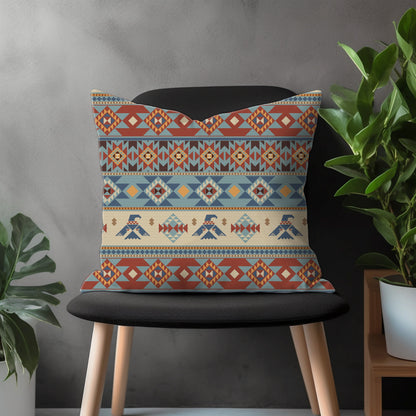 Aztec Southwestern Pillow Cover, Turkish Kilim Euro Pillow Shams Cover, Ethnic Farmhouse Decoration, Traditional Bedroom Decor