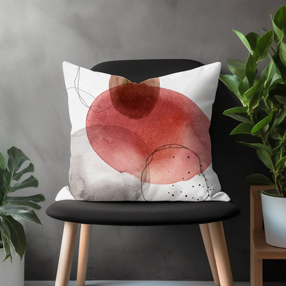 Abstract Pillow Cover, Mid Century Modern Euro Pillow Shams, Minimalist Drawing Bedroom Throw Pillow Case, Modern Living Room Decoration