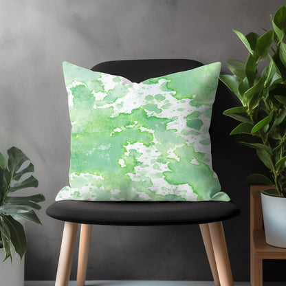 Green Leaves Pillow Cover, Spring Flower Euro Shams Pillow Case, Botanical Bedroom Decoration, Plant Living Room Decor, Any Size Pillow Case