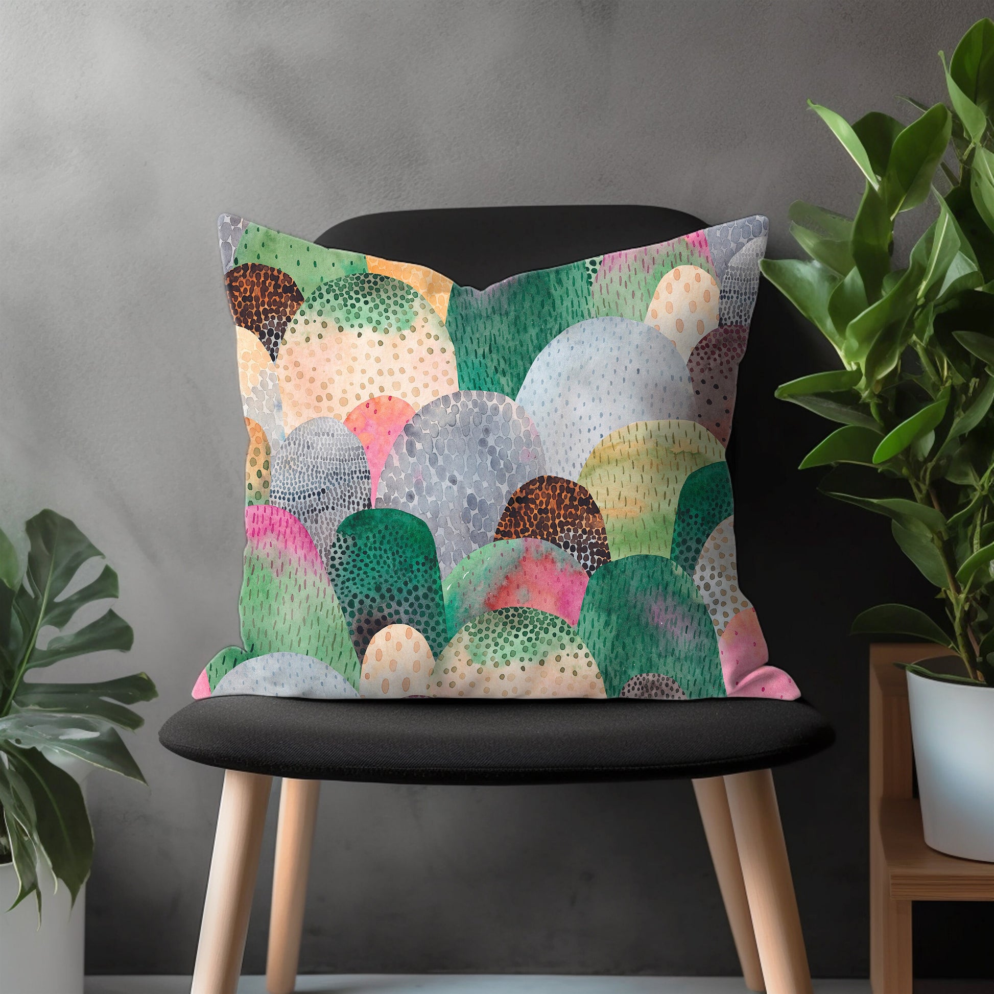 Brush Stroke Pillow Cover, Paint Effect Euro Sham Cover, Abstract Colorful Bedroom Decoration, Modern Living Room Couch Pillow Case