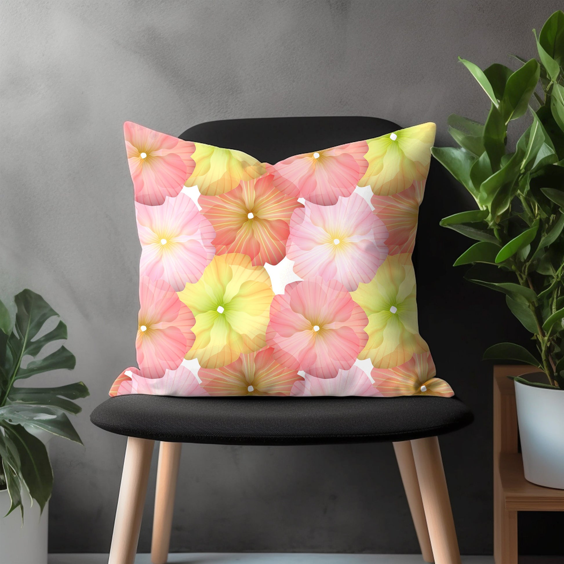 Blossom Pillow Cover, Tulip Euro Shams Case, Flower Bedroom Thro Pillow Case, Floral Living Room Decor, Any Size Pillow Case