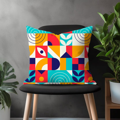 Mid Century Modern Pillow Cover Abstract Euro Pillow Case