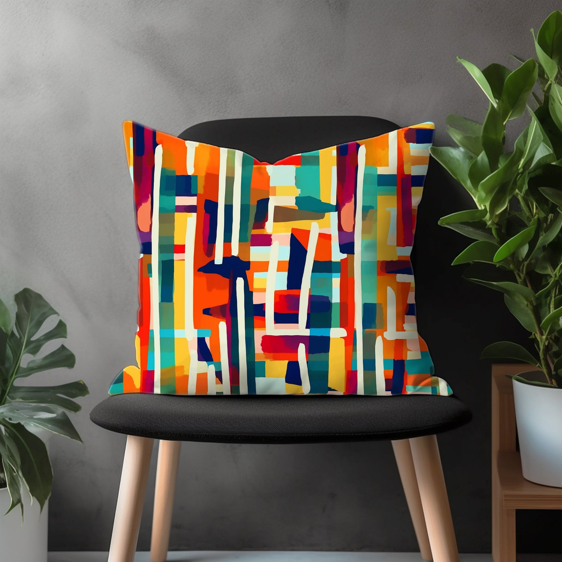 Mid Century Modern Pillow Cover Abstract Euro Pillow Case