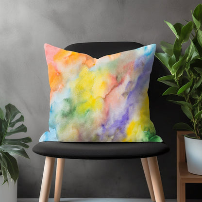 Abstract Brushed Pattern Pillow Cover, Colorful Modern Euro Sham Pillow Case, Boho Living Room Throw Pillow Case, Any Size Pillow Case