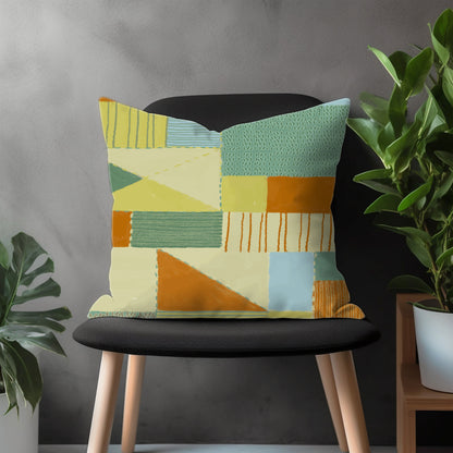 Mid Century Modern Pillow Cover, Abstract Euro Sham Cover, Boho Bedroom Throw Pillow Case, Modern Living Room Decoration