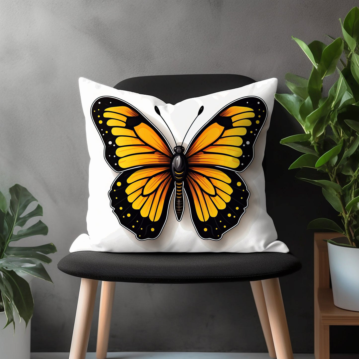 Butterfly Pillow Cover, Rainbow Colorful Animal Euro Pillow Case, Custom Throw Pillow Bedroom Decoration, Any Size Pillow Cover