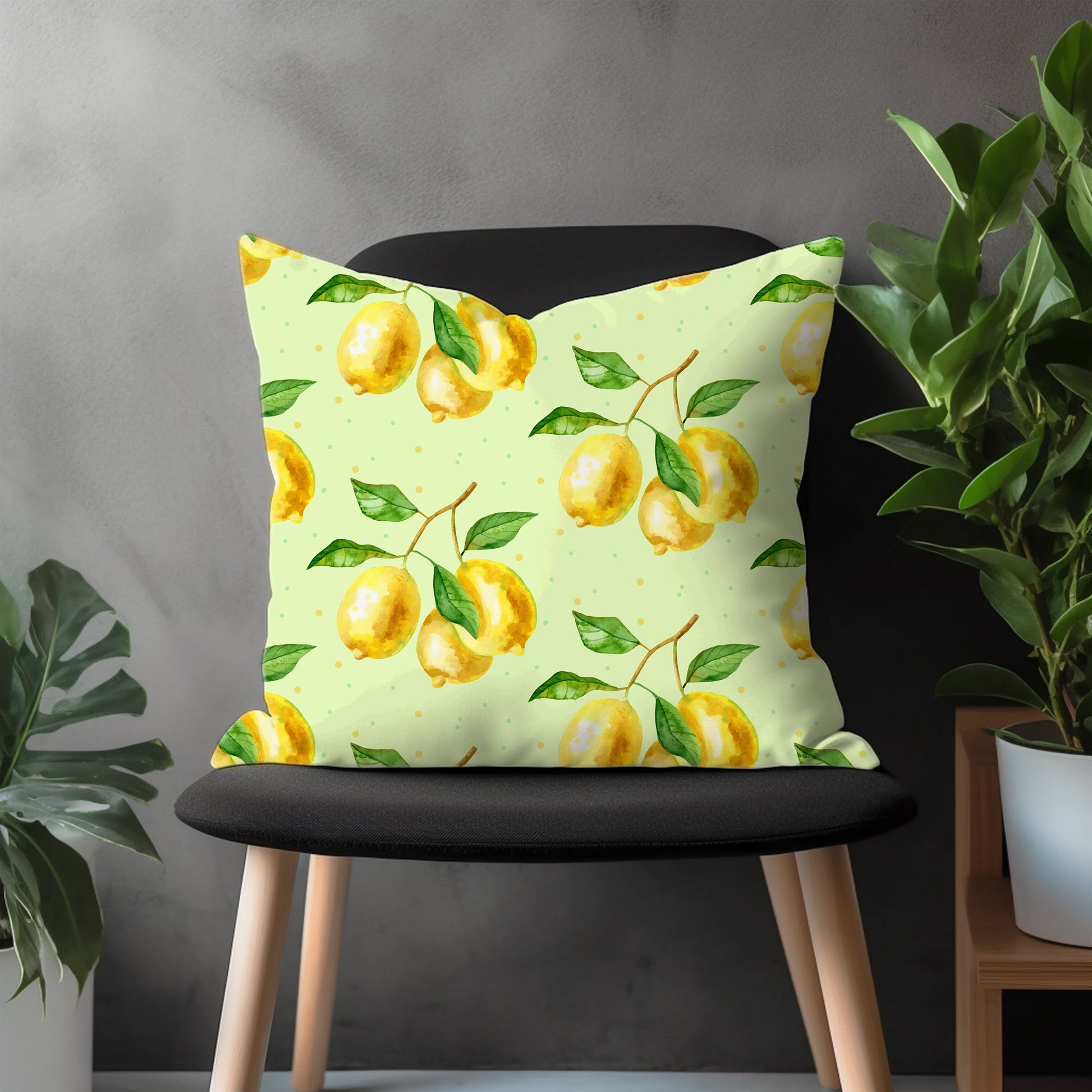 Citrus Pillow Cover, Lemon Euro Pillow Sham Case, Spring Living Room Decoration, Kitchen Throw Pillow Case, Any Size Pillow Cover