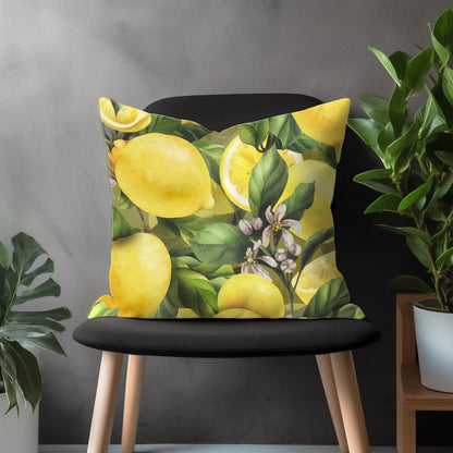 Citrus Pillow Cover, Lemon Euro Pillow Sham Case, Spring Living Room Decoration, Kitchen Throw Pillow Case, Any Size Pillow Cover