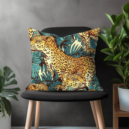 Tiger Pillow Cover, Safari Animal Euro Pillow Sham, Lion Couch Pillow Case, Jungle Bedroom Throw Pillow Cover, Wild Animal Living Room Decor