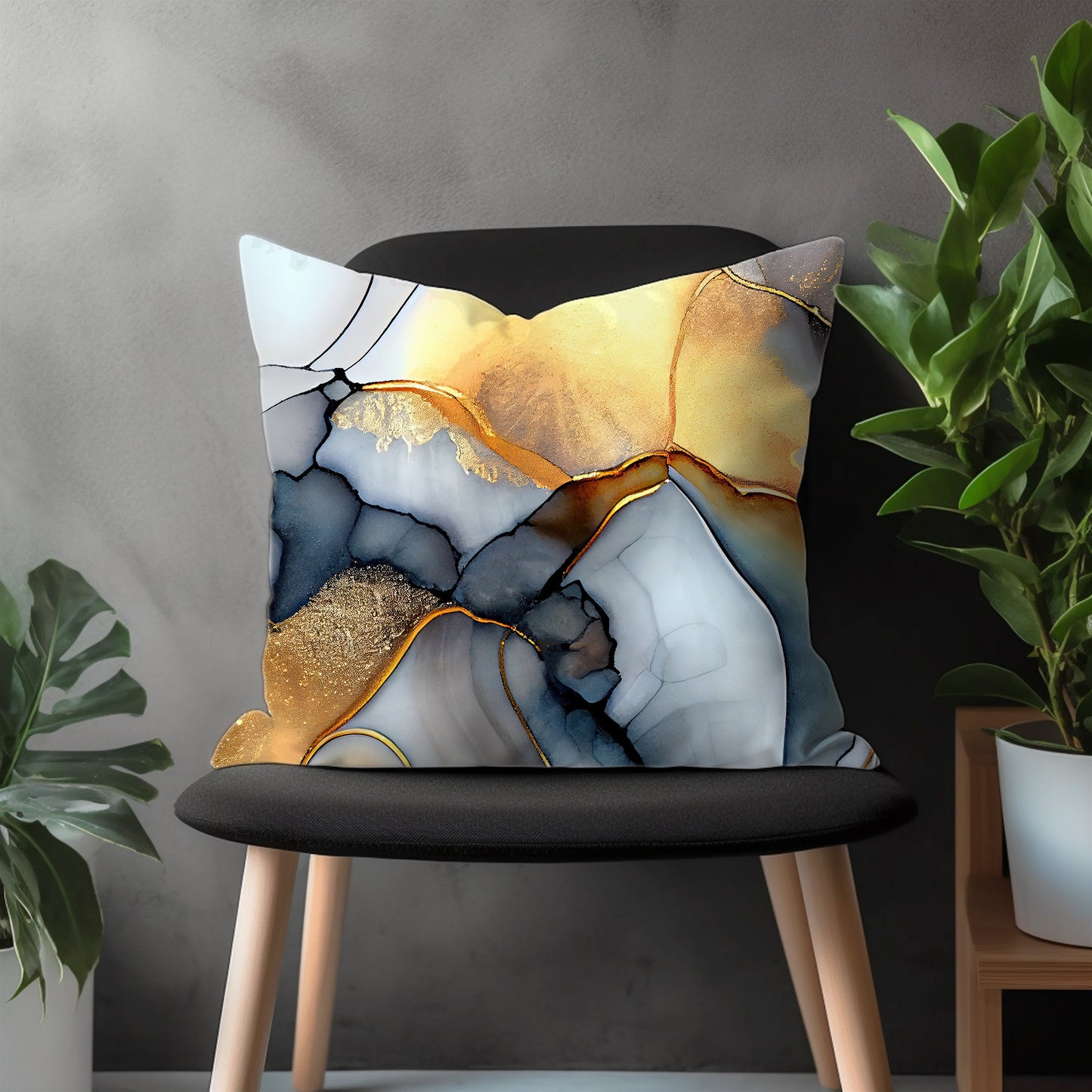 Boho Landscape Pillow Cover, Mountain View Euro Sham Pillow Case, Abstract Living Room Throw Pillow, Country House Decor