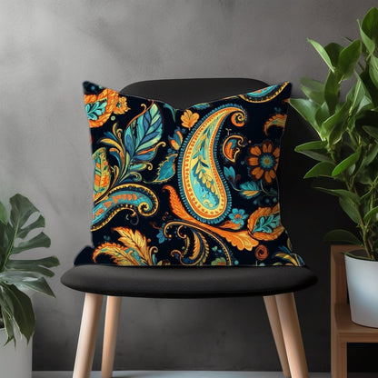 Black Floral Pillow Cover, Dark Flower Bedroom Throw Pillow Case, Farmhouse Euro Pillow Shams, Boho Living Room Couch Pillow Case