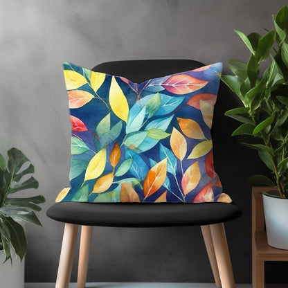 Abstract Colorful Floral Pillow Cover, Vivid Euro Pillow Shams, Bright Bedroom Throw Pillow Case, Modern Living Room Decoration