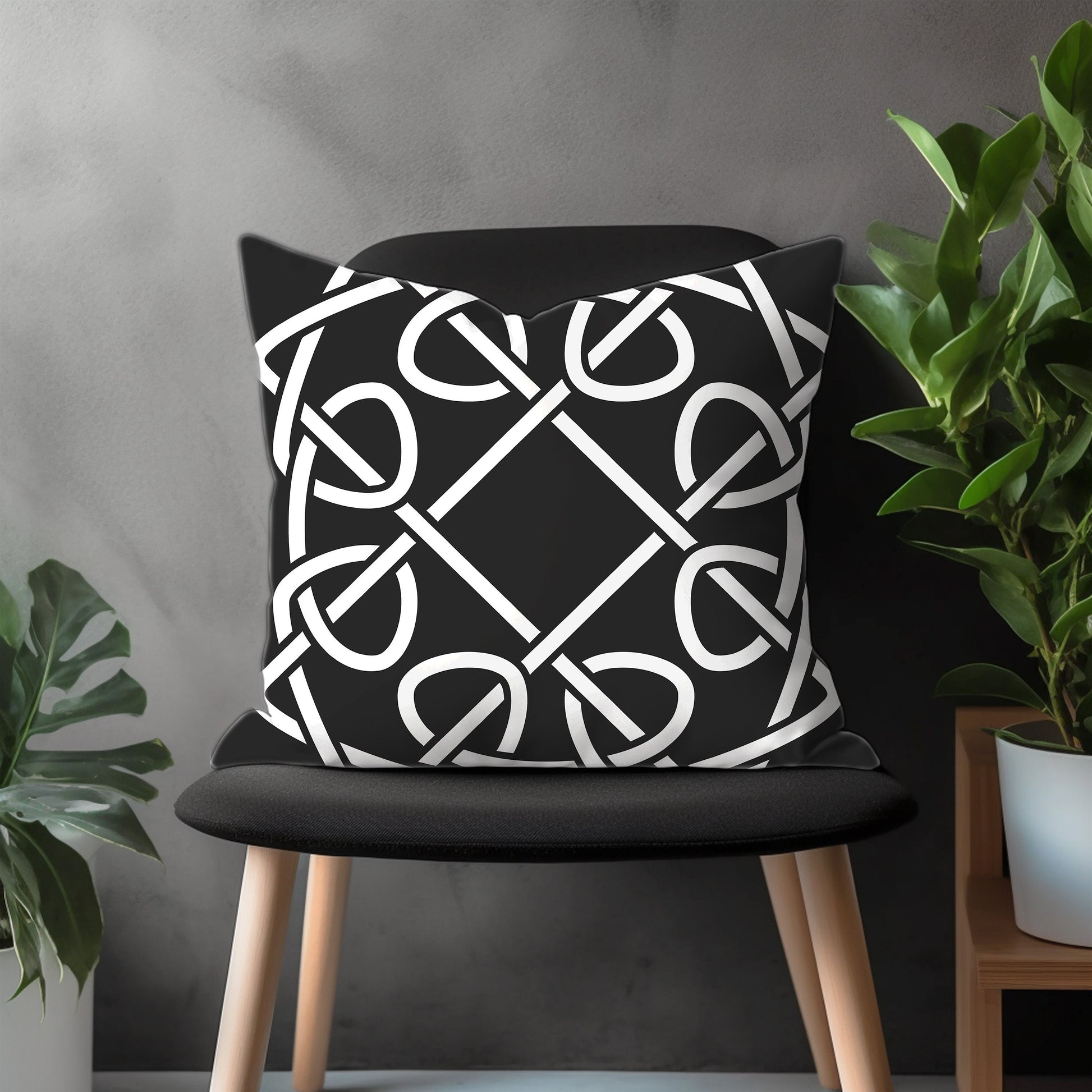 Black & White Decorative Pillow Cover, Mandala Euro Pillow Sham Case, Printed Couch Pillow Case, Custom Made Pillow Case