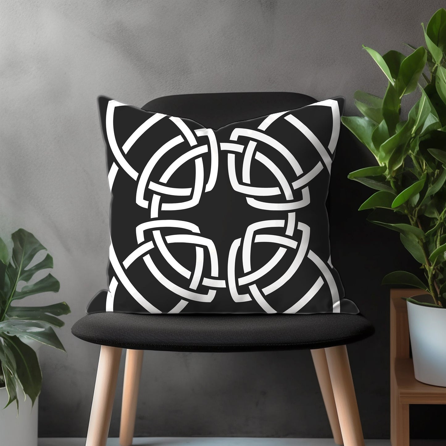 Black & White Decorative Pillow Cover, Mandala Euro Pillow Sham Case, Printed Couch Pillow Case, Custom Made Pillow Case