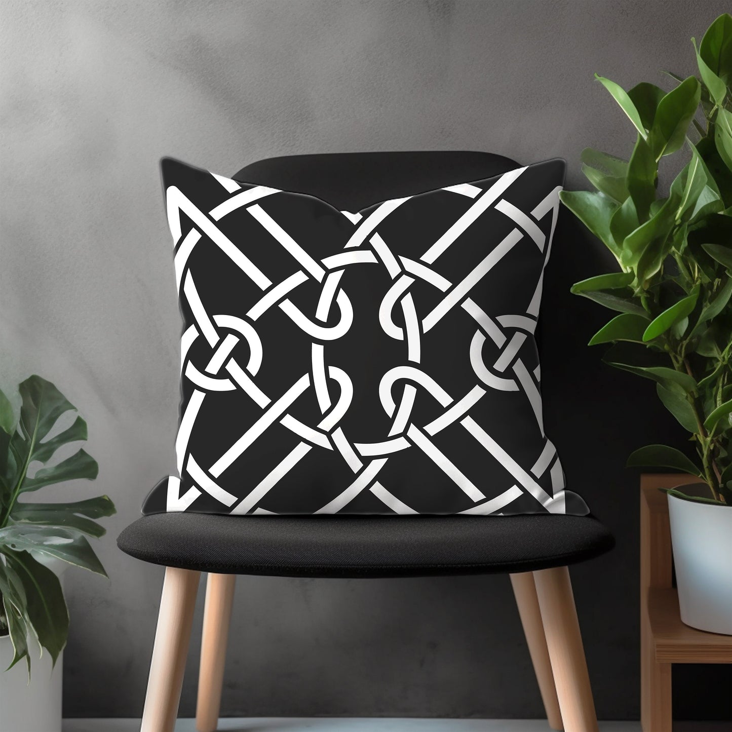 Black & White Decorative Pillow Cover, Mandala Euro Pillow Sham Case, Printed Couch Pillow Case, Custom Made Pillow Case