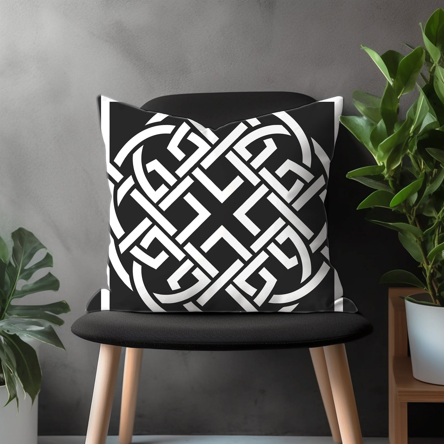 Black & White Decorative Pillow Cover, Mandala Euro Pillow Sham Case, Printed Couch Pillow Case, Custom Made Pillow Case