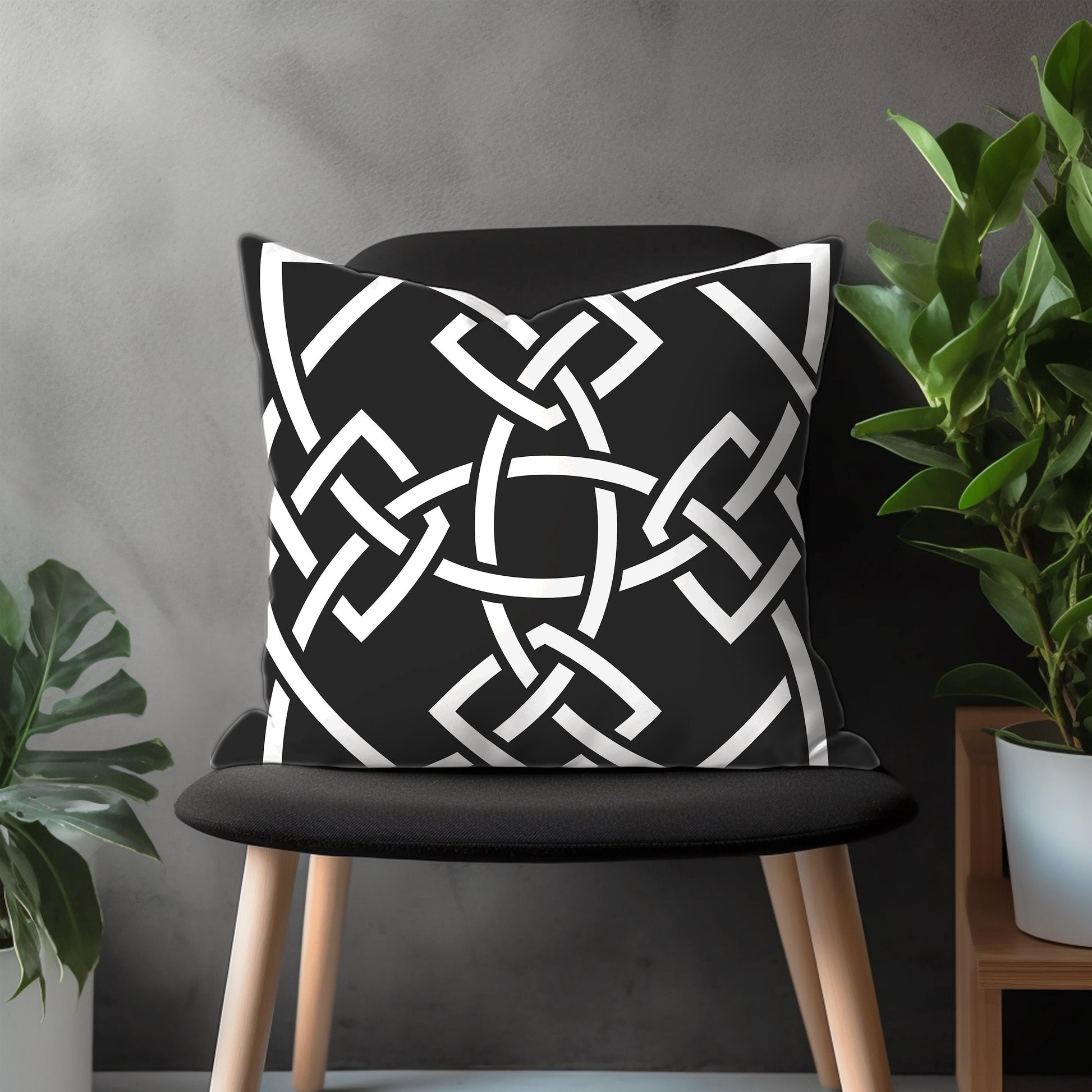 Black & White Decorative Pillow Cover, Mandala Euro Pillow Sham Case, Printed Couch Pillow Case, Custom Made Pillow Case