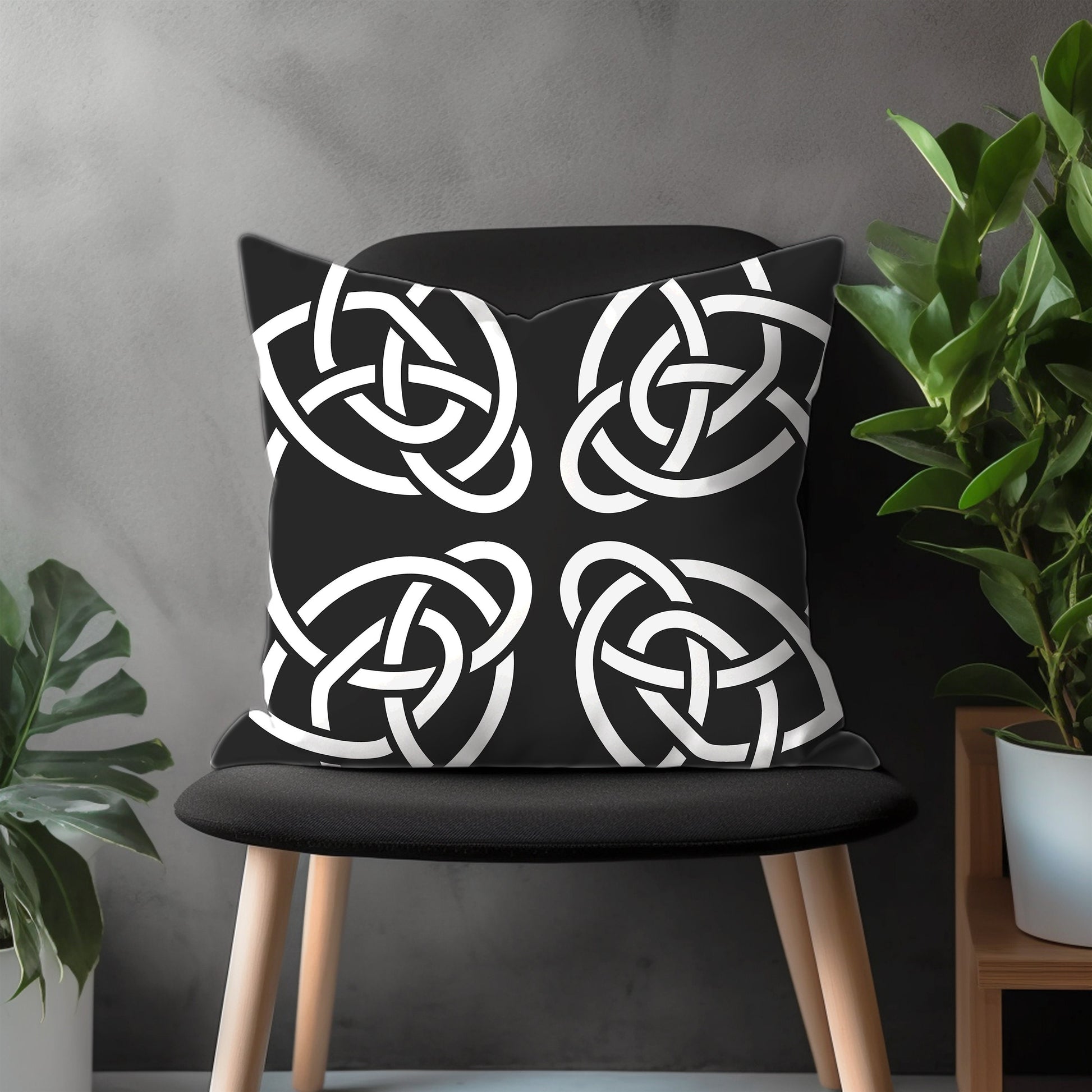 Black & White Decorative Pillow Cover, Mandala Euro Pillow Sham Case, Printed Couch Pillow Case, Custom Made Pillow Case