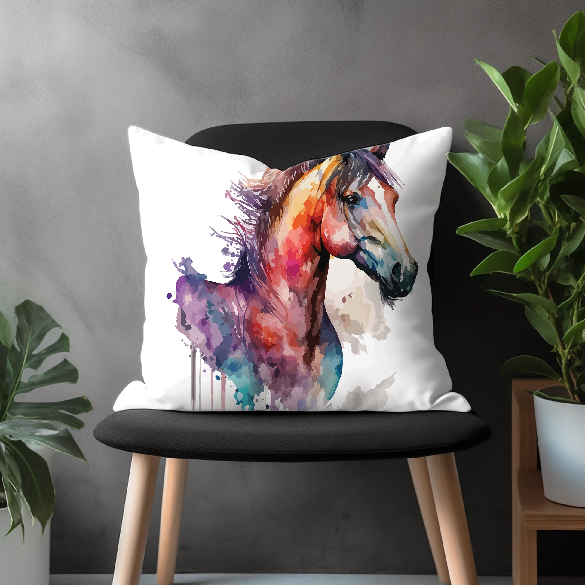 Horse Pillow Cover, Ponny Bedroom Throw Pillow Case