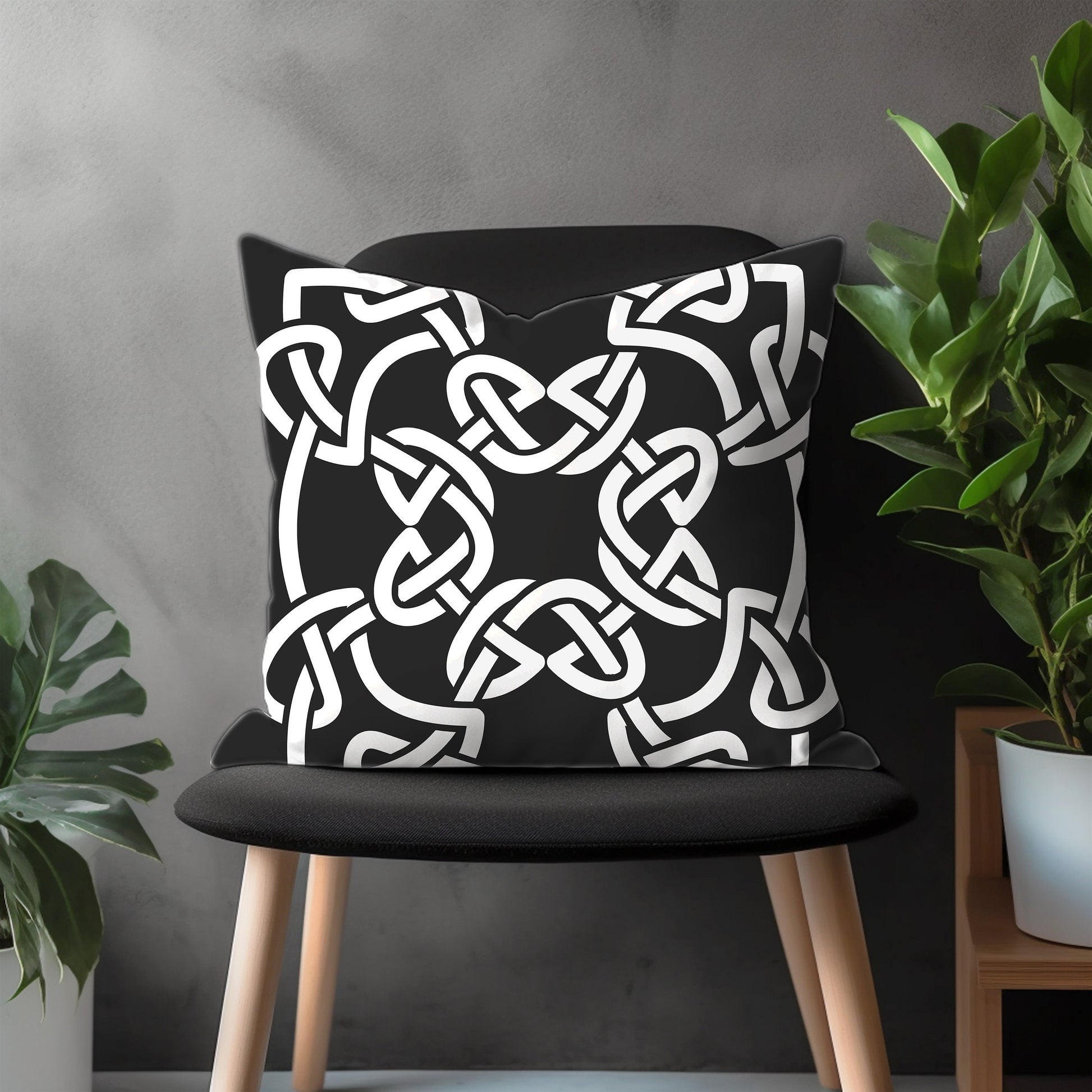 Black & White Decorative Pillow Cover, Mandala Euro Pillow Sham Case, Printed Couch Pillow Case, Custom Made Pillow Case