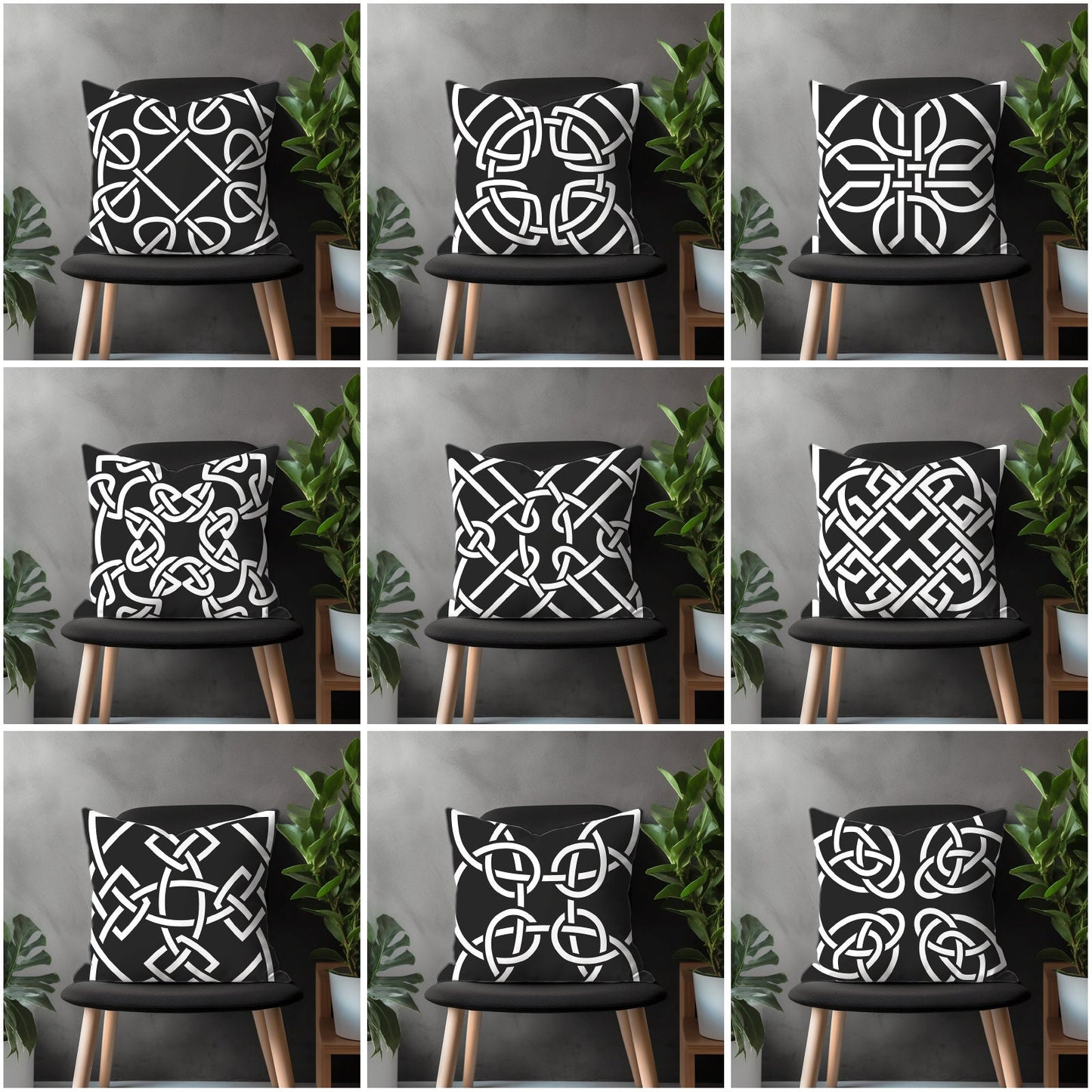 Black & White Decorative Pillow Cover, Mandala Euro Pillow Sham Case, Printed Couch Pillow Case, Custom Made Pillow Case