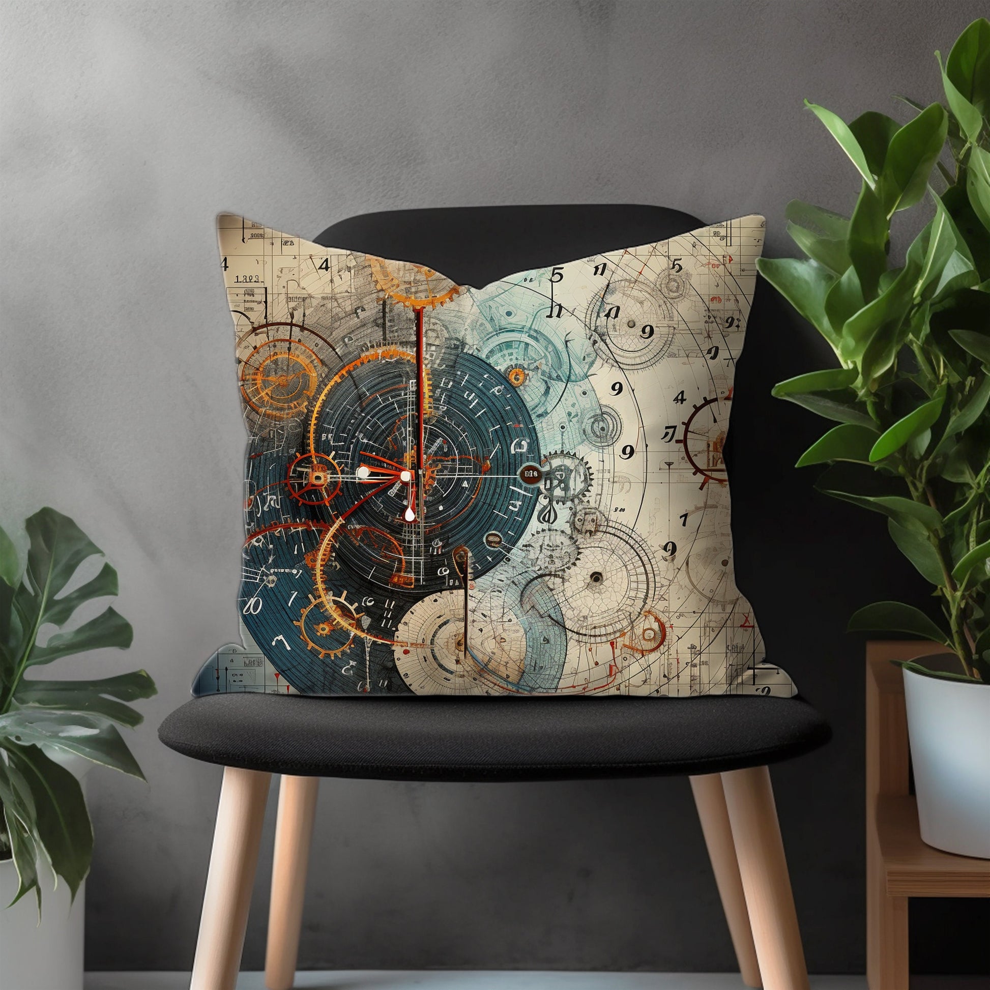 Compass Pillow Cover, Atlas Bedroom Throw Pillow Case, Map Pattern Living Room Decoration, Nautical Home Decor, Any Size Pillow Cover