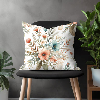 Blossom Pillow Cover, Flower Bedroom Throw Pillow Case, Bloom Living Room Decor, Floral Burst Couch Custom Made Pillow Cover