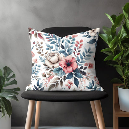 Blossom Pillow Cover, Flower Bedroom Throw Pillow Case, Bloom Living Room Decor, Floral Burst Couch Custom Made Pillow Cover