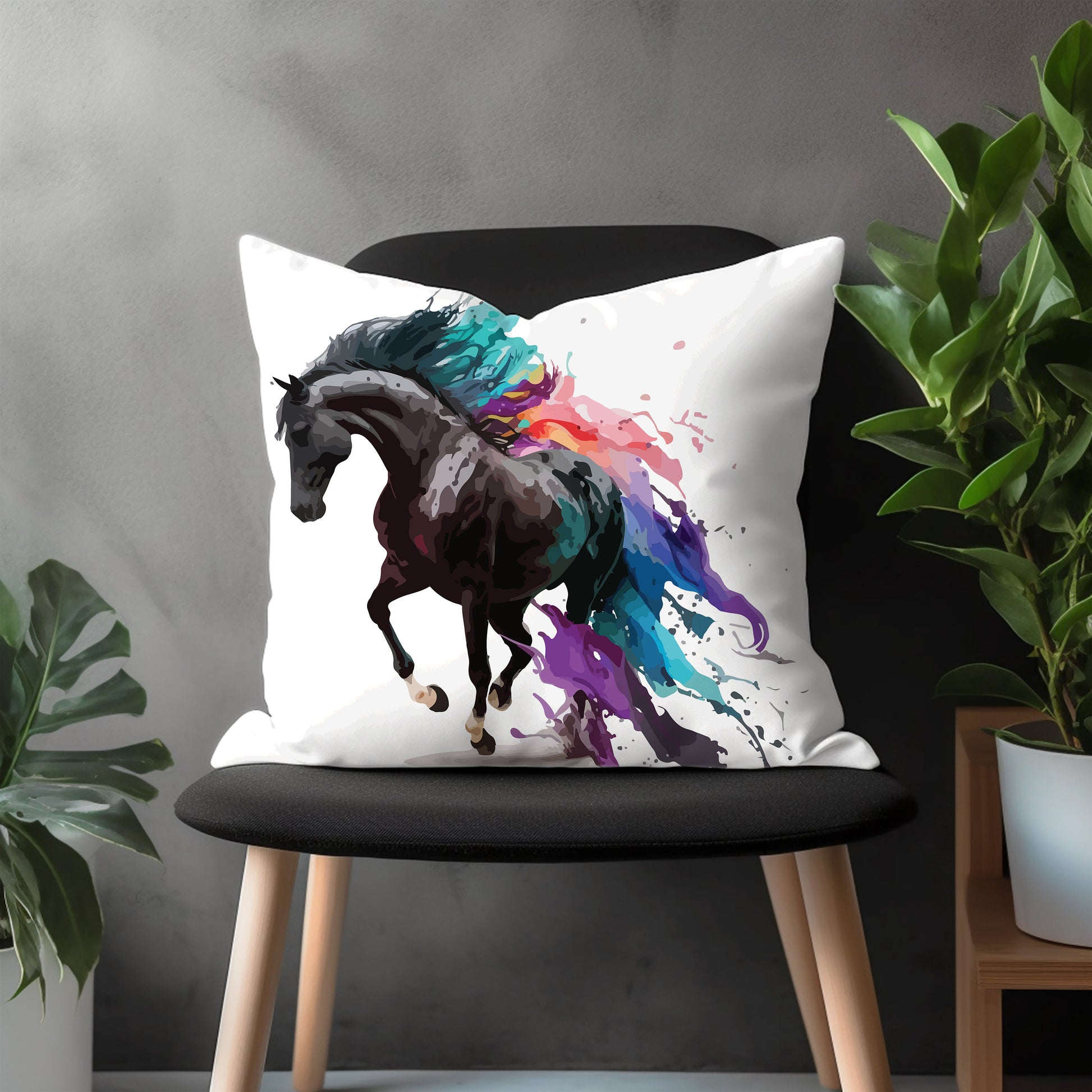 Horse Pillow Cover, Ponny Bedroom Throw Pillow Case