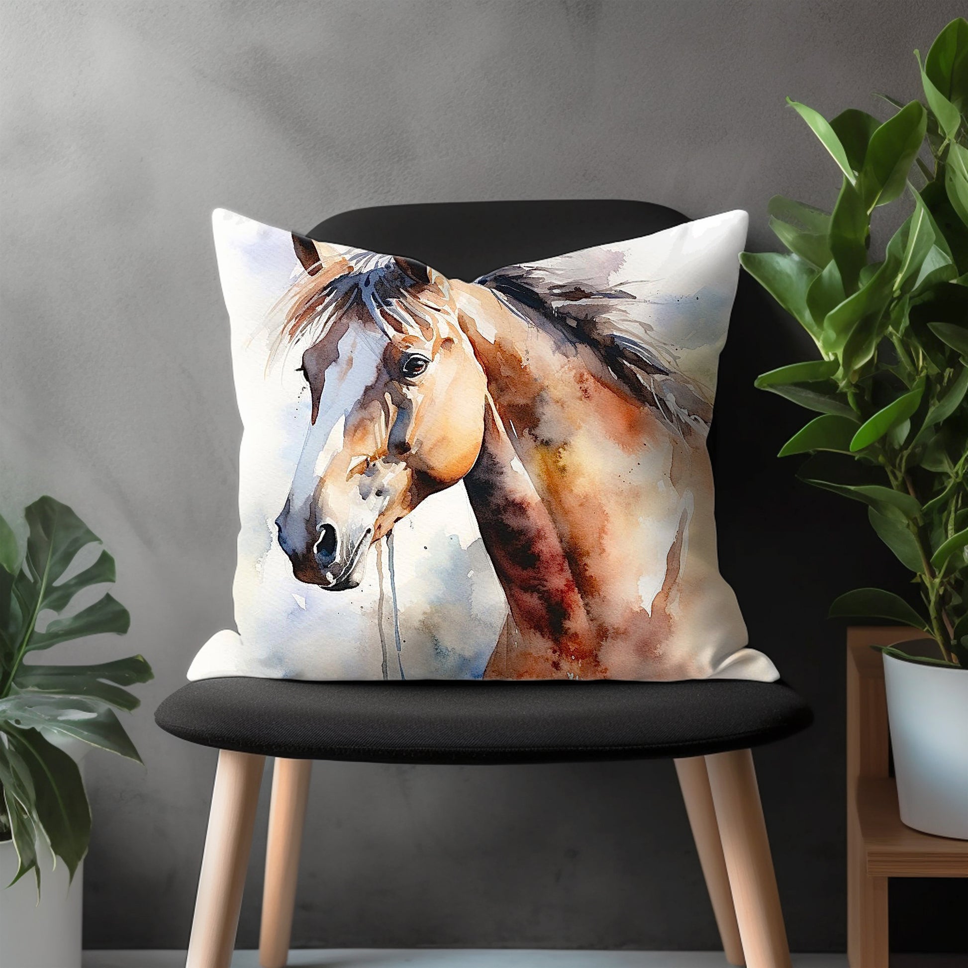 Horse Pillow Cover, Ponny Bedroom Throw Pillow Case