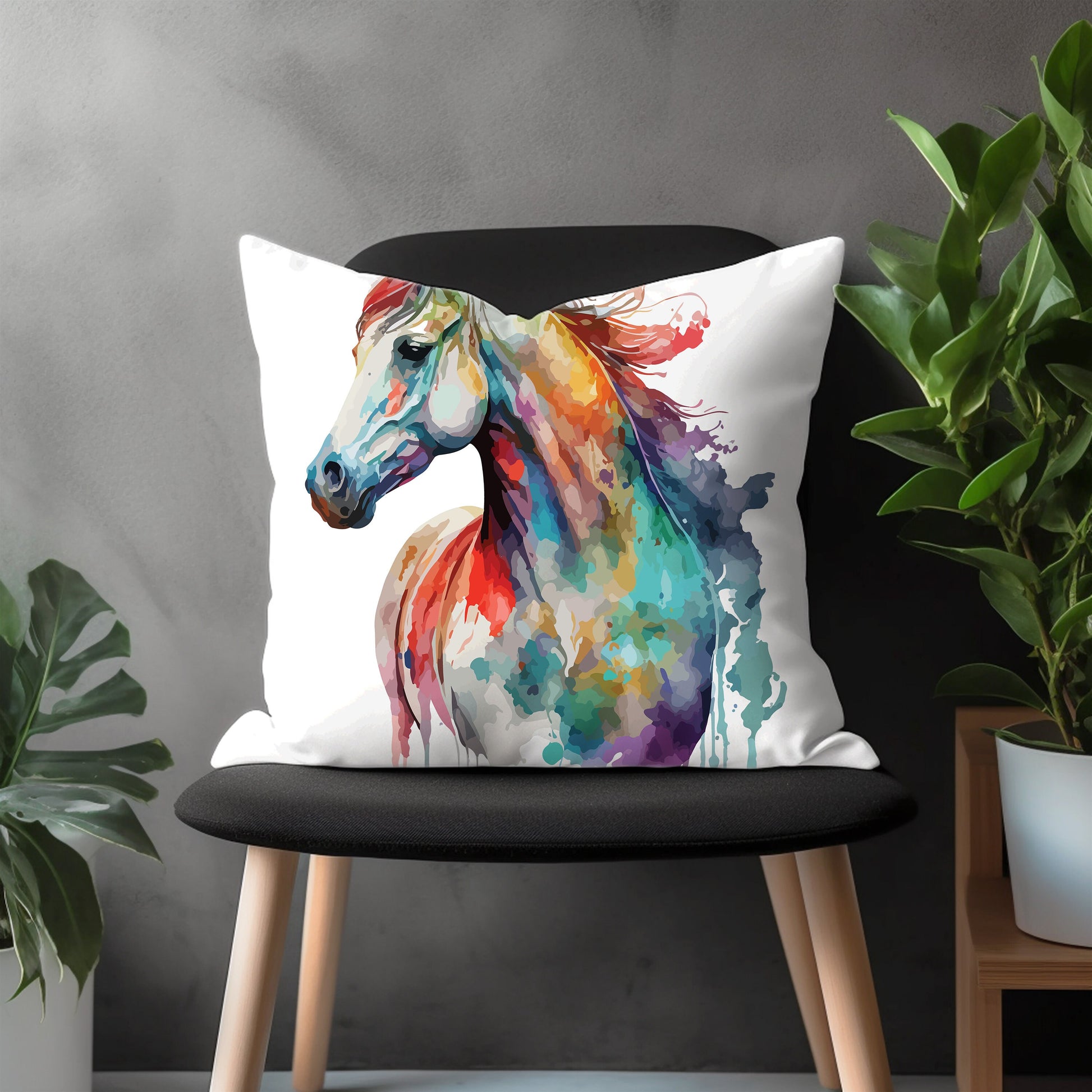 Horse Pillow Cover, Ponny Bedroom Throw Pillow Case