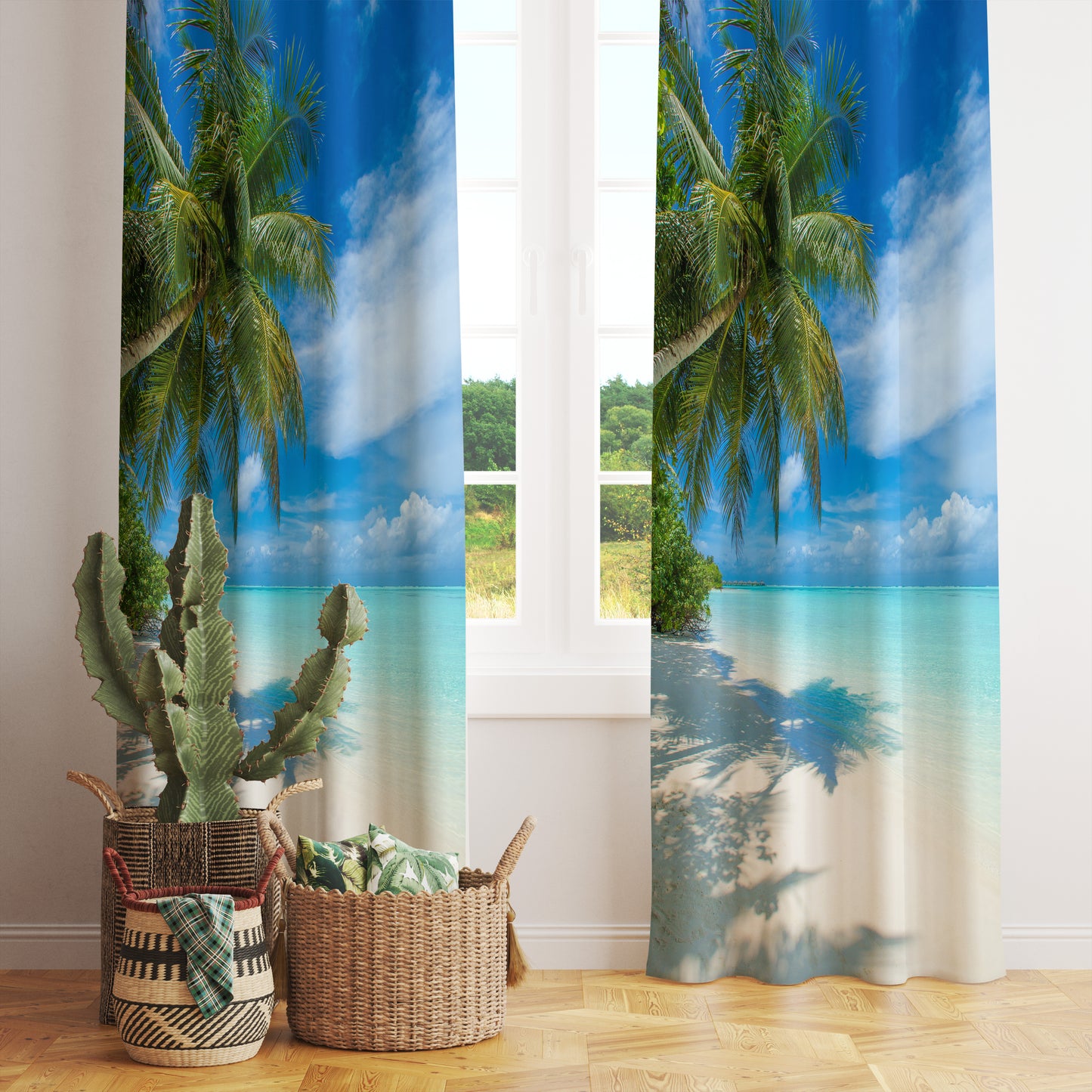 Beach Holiday Curtains Marine Theme Sea Window Panels